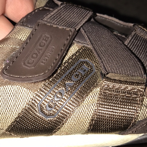 🖤COACH KYRA NO-TIE BROWN MONOGRAM C FASHION SNEAKERS SIZE 7-7.5🖤 - Picture 8 of 12